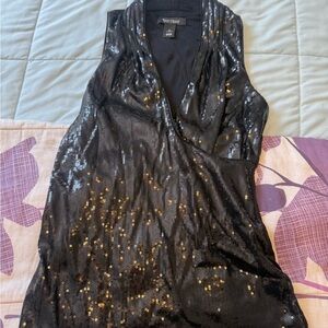 Black Sequin Sleeveless Top